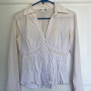 White H&M corset top